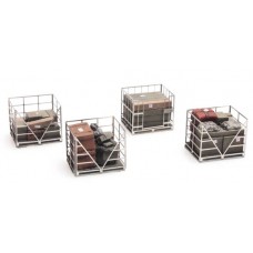 387222 Painted Metal Cage Pallets (OO/HO 1/87th)